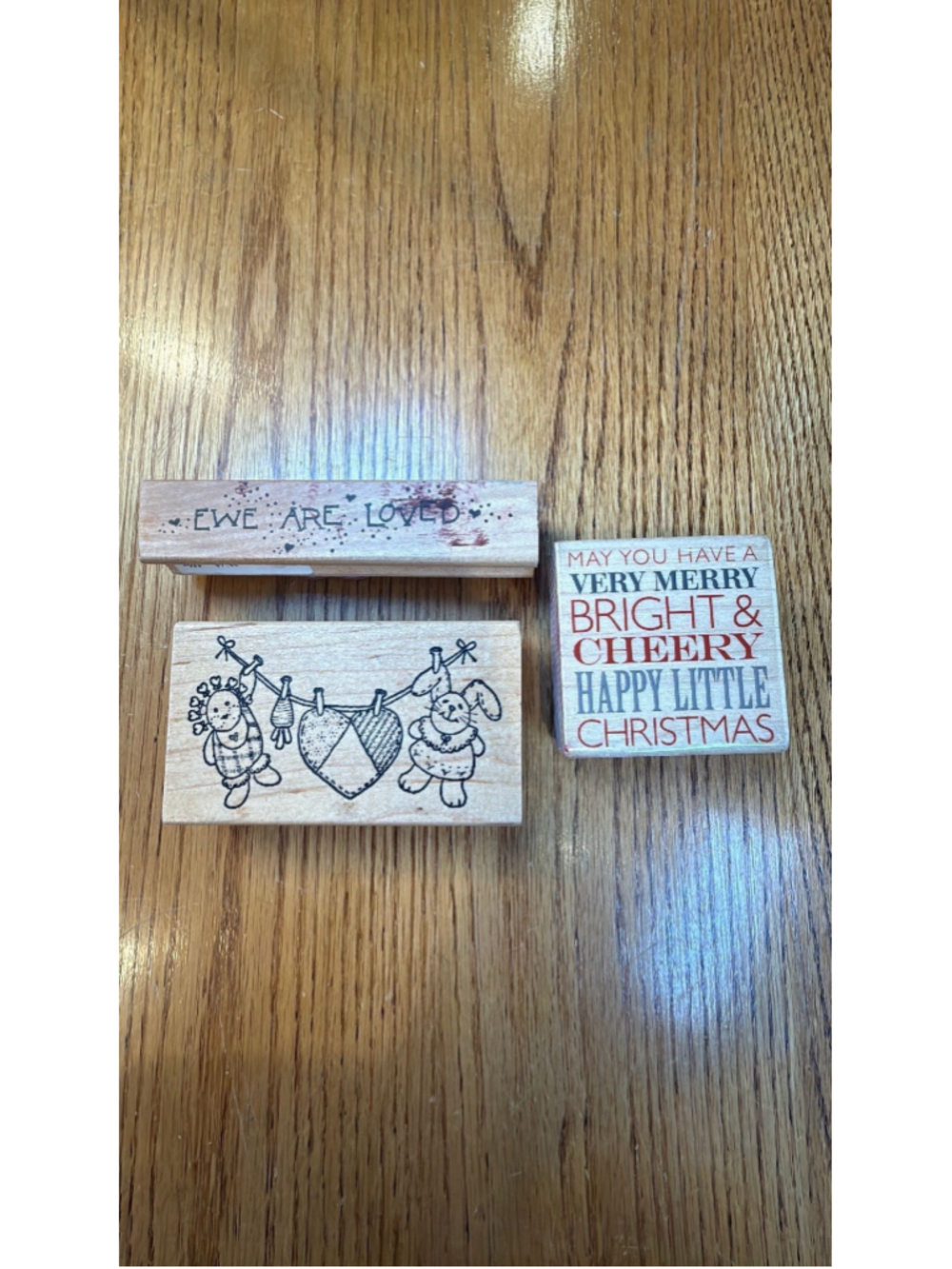 Holiday Themed & bunny  Stamp lot #12 (qty 3)